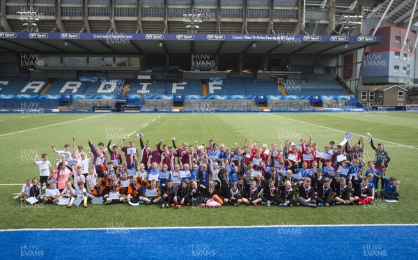 120517 - Cardiff Blues - Tag Festival - Local school children play Tag Rugby at the Cardiff Arms Park