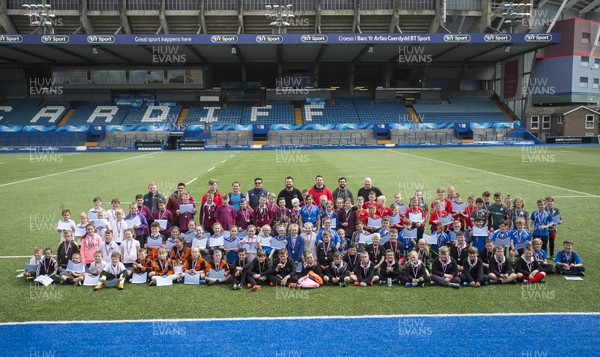 120517 - Cardiff Blues - Tag Festival - Local school children play Tag Rugby at the Cardiff Arms Park