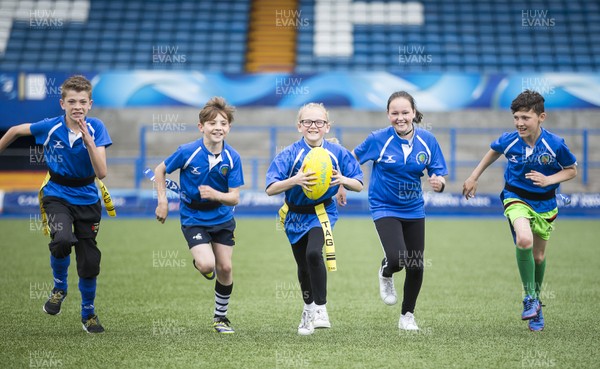 120517 - Cardiff Blues - Tag Festival - Local school children play Tag Rugby at the Cardiff Arms Park