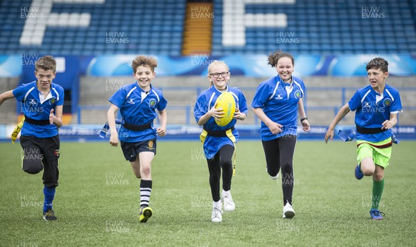 120517 - Cardiff Blues - Tag Festival - Local school children play Tag Rugby at the Cardiff Arms Park