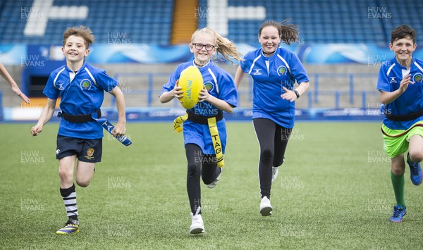 120517 - Cardiff Blues - Tag Festival - Local school children play Tag Rugby at the Cardiff Arms Park