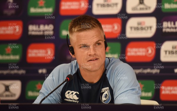 100518 - Cardiff Blues Rugby Training and Media Interviews - Gareth Anscombe talks to media