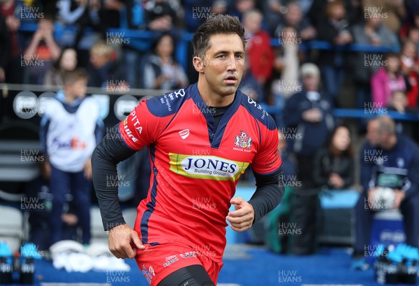 200816 - Cardiff Blues v Bristol Rugby - Pre Season Friendly - Gavin Henson of Bristol Rugby runs out onto the pitch