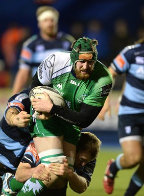 060315 - Cardiff Blues v Connacht - Guinness PRO12 -Aly Muldowney of Connacht scores try