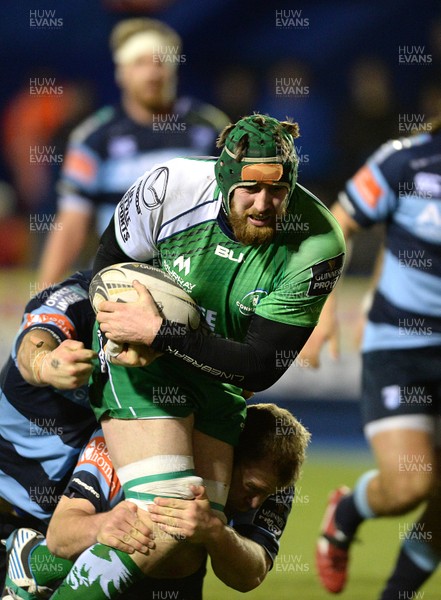 060315 - Cardiff Blues v Connacht - Guinness PRO12 -Aly Muldowney of Connacht scores try