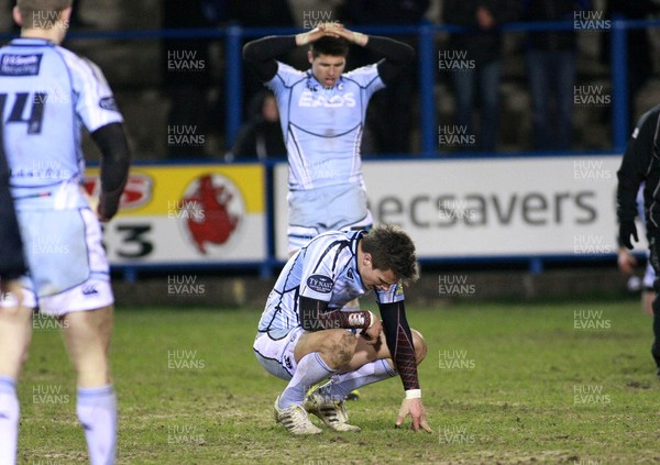 220213 Cardiff Blues v Connacht - RaboDirectPro12 -Blues' Chris Czekaj & Richard Smith are dejected at the final whistle