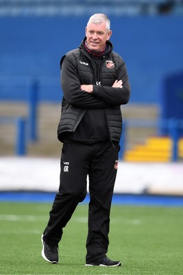 090521 - Cardiff Blues v Dragons - Guinness PRO14 Rainbow Cup - Dragons Director Dean Ryan during the warm up