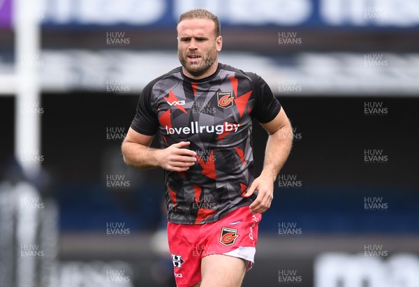 090521 - Cardiff Blues v Dragons - Guinness PRO14 Rainbow Cup - Jamie Roberts of Dragons during the warm up