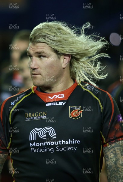 211218 - Cardiff Blues v Dragons - Guinness PRO14 - Richard Hibbard of Dragons hair blows in the wind