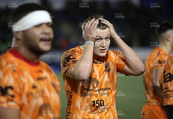 261219 - Cardiff Blues v Dragons - Guinness PRO14 - Dejected Will Talbot-Davies of Dragons at full time