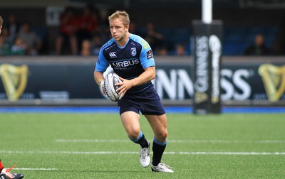 290815 - Cardiff Blues v Newport Gwent Dragons - Preseason friendly - Tom Isaacs of Cardiff Blues