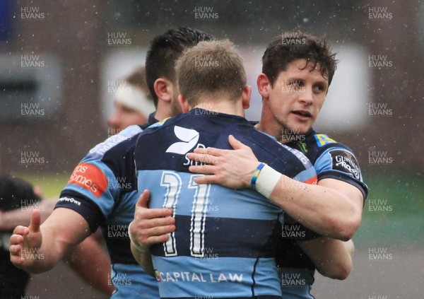 010315 Cardiff Blues v Edinburgh Rugby - GuinnessPro12 -Lloyd Williams of The Blues celebrates a man of the match performance