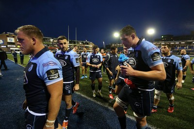 051019 - Cardiff Blues v Edinburgh Rugby - Guinness PRO14 - Dejected Blues at full time