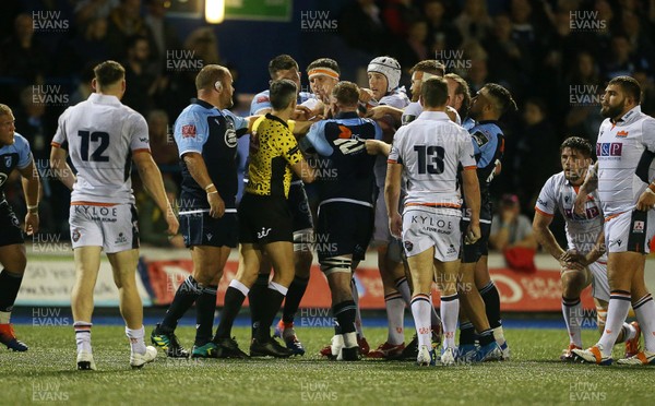 051019 - Cardiff Blues v Edinburgh Rugby - Guinness PRO14 - Tempers boil over at full time