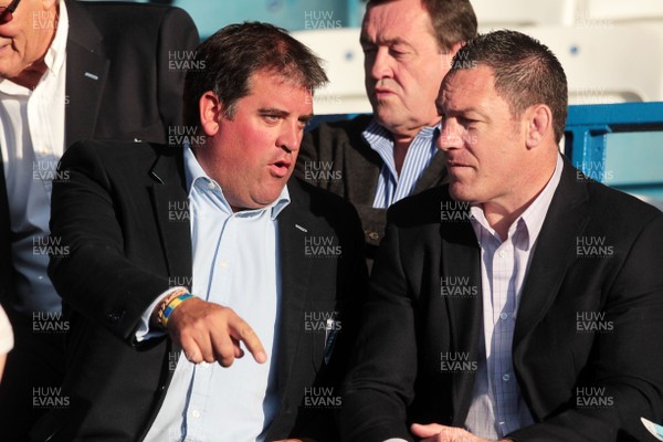 150814 - Cardiff Blues v Exeter - Pre Season Friendly - New Director of Rugby Mark Hammett (Right) with Richard Holland (Left)