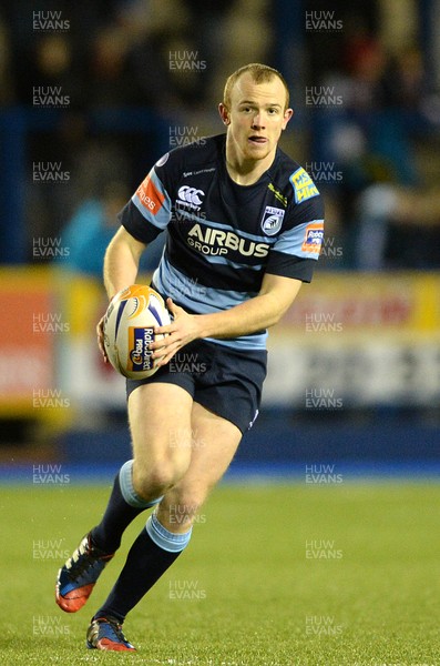 150214 - Cardiff Blues v Glasgow - RaboDirect PRO12 -Dan Fish of Cardiff Blues