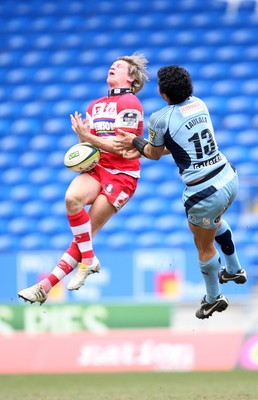 14.03.10 ... Cardiff Blues v Gloucester, LV= Cup Semi Final -  Gloucester's Freddie Burns takes the ball from Blues' Casey Laulala  