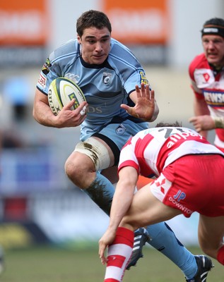 14.03.10 ... Cardiff Blues v Gloucester, LV= Cup Semi Final -  Blues' Andries Petorius is tackled by Gloucester's Jordi Pasqualin  