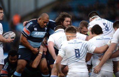 100115 - Cardiff Blues v Leinster - Guinness PRO12 -Adam Jones of Cardiff Blues steps in at hooker