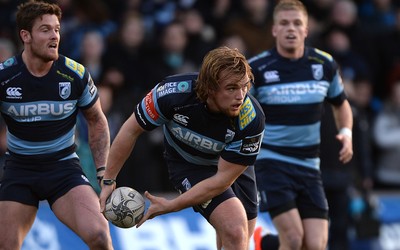 100115 - Cardiff Blues v Leinster - Guinness PRO12 -Kristan Dacey of Cardiff Blues