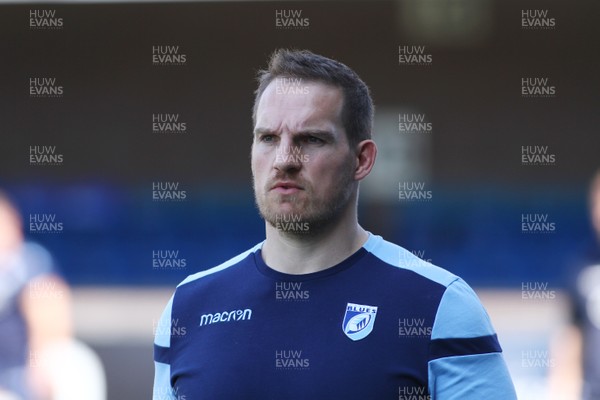 240819 - Cardiff Blues A v Leinster A - Celtic Cup - Gethin Jenkins of Cardiff Blues A coaching staff