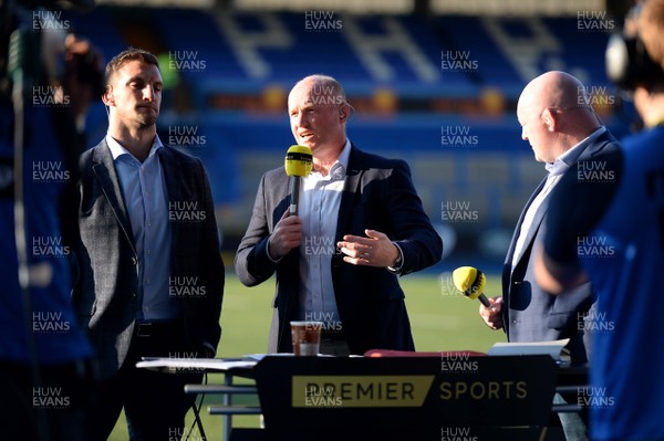 310818 - Cardiff Blues v Leinster - Guinness PRO14 - Sam Warburton, Martyn Williams and Bernard Jackman during coverage by Premier Sports