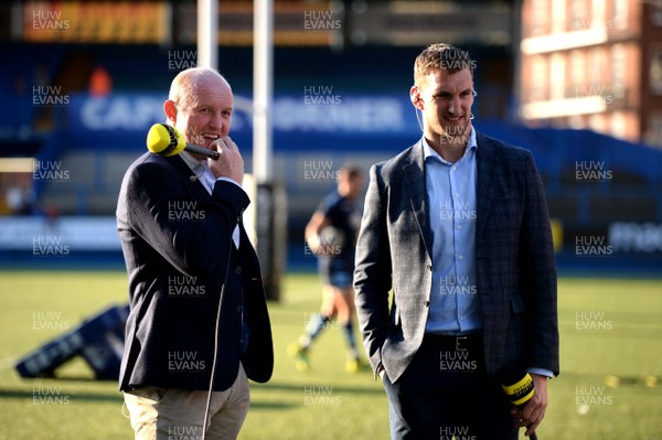 310818 - Cardiff Blues v Leinster - Guinness PRO14 - Martyn Williams and Sam Warburton during coverage by Premier Sports