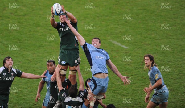 15.11.09 - Cardiff Blues v London Irish - LV= Cup - James Down (R) of Cardiff Blues. 