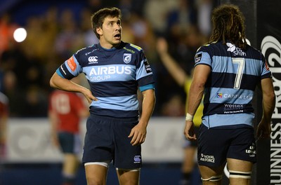 011114 - Cardiff Blues v Munster - Guiness PRO12 -Lucas Amorosino of Cardiff Blues