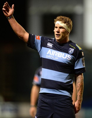 011114 - Cardiff Blues v Munster - Guiness PRO12 -Jarrad Hoeata of Cardiff Blues