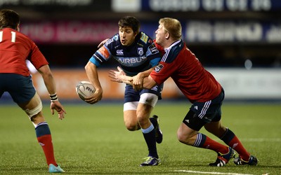 011114 - Cardiff Blues v Munster - Guinness PRO12 -Lucas Amorosino of Cardiff Blues