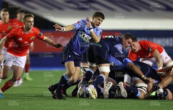 260221 - Cardiff Blues v Munster - Guinness PRO14 - Jamie Hill of Cardiff Blues