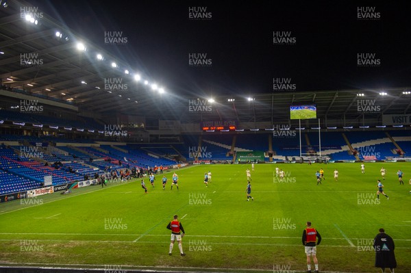 010121 - Cardiff Blues v Ospreys - Guinness PRO14 - General view of play at Cardiff City Stadium