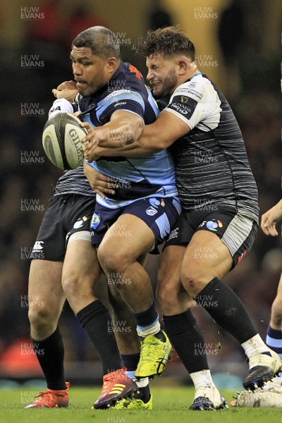 270419 - Cardiff Blues v Ospreys, Judgement Day VII, Guinness PRO14 - Nick Williams of Cardiff Blues takes the ball into contact
