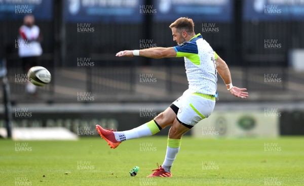 300820 - Cardiff Blues v Ospreys - Guinness PRO14 - Stephen Myler of Ospreys kicks at goal