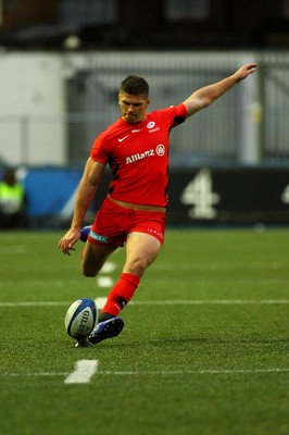 151218 - Cardiff Blues v Saracens - European Rugby Champions Cup - Owen Farrell of Saracens kicks a goal