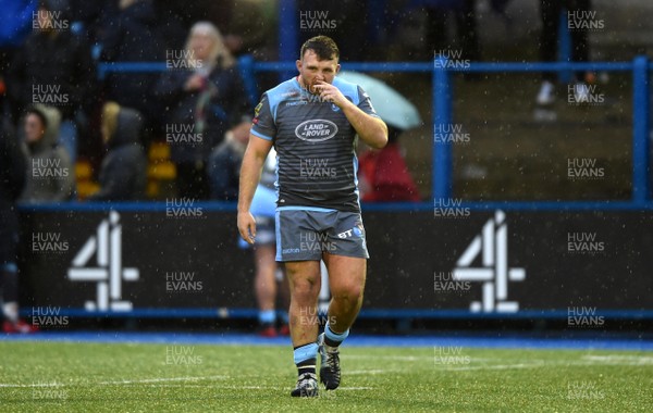 151218 - Cardiff Blues v Saracens - European Rugby Champions Cup - Dillon Lewis of Cardiff Blues at the end of the game