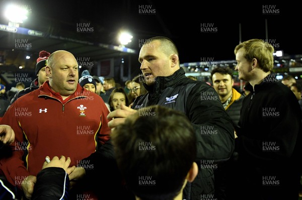 030120 - Cardiff Blues v Scarlets - Guinness PRO14 - Ken Owens of Scarlets at the end of the game
