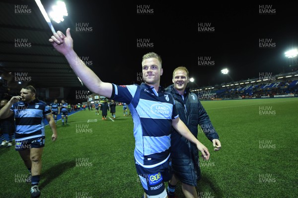 220319 - Cardiff Blues v Scarlets - Guinness PRO14 - Gareth Anscombe of Cardiff Blues at the end of the game