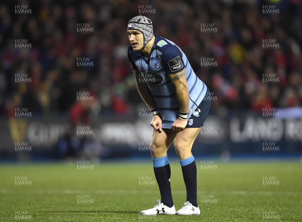 311217 - Cardiff Blues v Scarlets - Guinness PRO14 - Tom James of Cardiff Blues