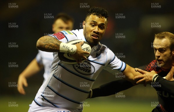 020319 - Cardiff Blues v Southern Kings - Guinness PRO14 - Willis Halaholo of Cardiff Blues is tackled by Sarel Pretorius of Southern Kings