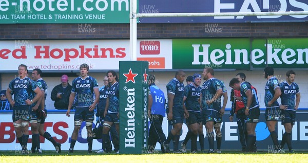 211012 - Cardiff Blues v Toulon - Heineken Cup -Cardiff Blues players look dejected