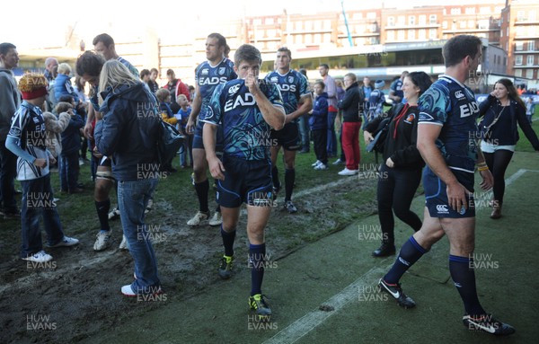 211012 - Cardiff Blues v Toulon - Heineken Cup -Lewis Jones of Cardiff Blues leaves the field at the end of the game