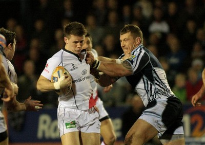 170212 Cardiff Blues v Ulster - RaboDirect PRO 12 -Ulster's Craig Gilroy is tackled by Blues' John Yapp 