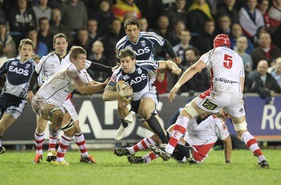 170212 Cardiff Blues v UlsterBlues Gavin Evans finds a gap in the Ulster defence