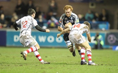 170212 Cardiff Blues v UlsterBlues Paul Tito takes on Craig Gilroy