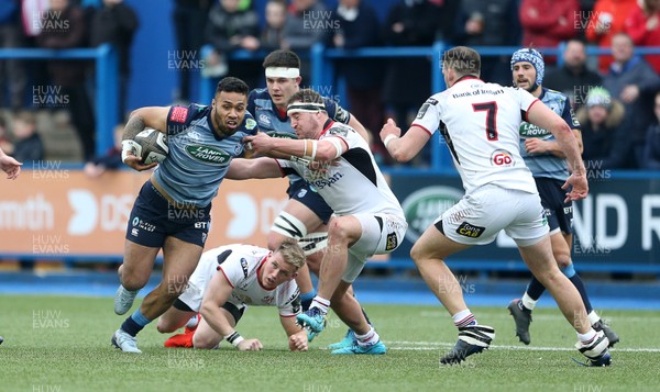 240318 - Cardiff Blues v Ulster  - Guinness PRO14 - Willis Halaholo of Cardiff Blues makes a break