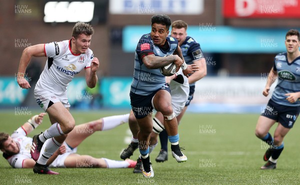 240318 - Cardiff Blues v Ulster  - Guinness PRO14 - Rey Lee-Lo of Cardiff Blues makes a break