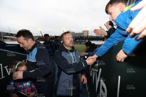 240318 - Cardiff Blues v Ulster  - Guinness PRO14 - Cardiff Head Coach Danny Wilson thanks the fans at full time