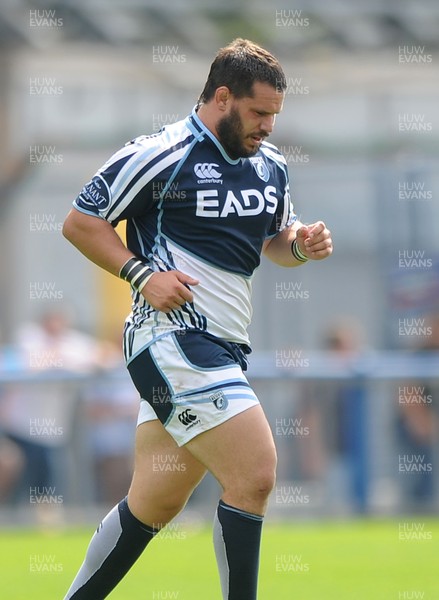 110812 - Cardiff Blues v Worcester Warriors - Preseason Friendly -Benoit Bourrust of Cardiff Blues